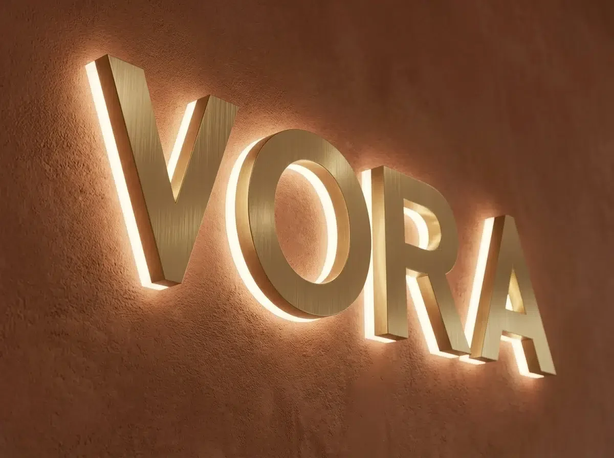 backlit letters lobby reception signs corporate offices 1