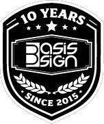 HOME 51 basis sign celebrating 10 years since 2015 logo graphic design basis sign 10 year anniversary logo 9