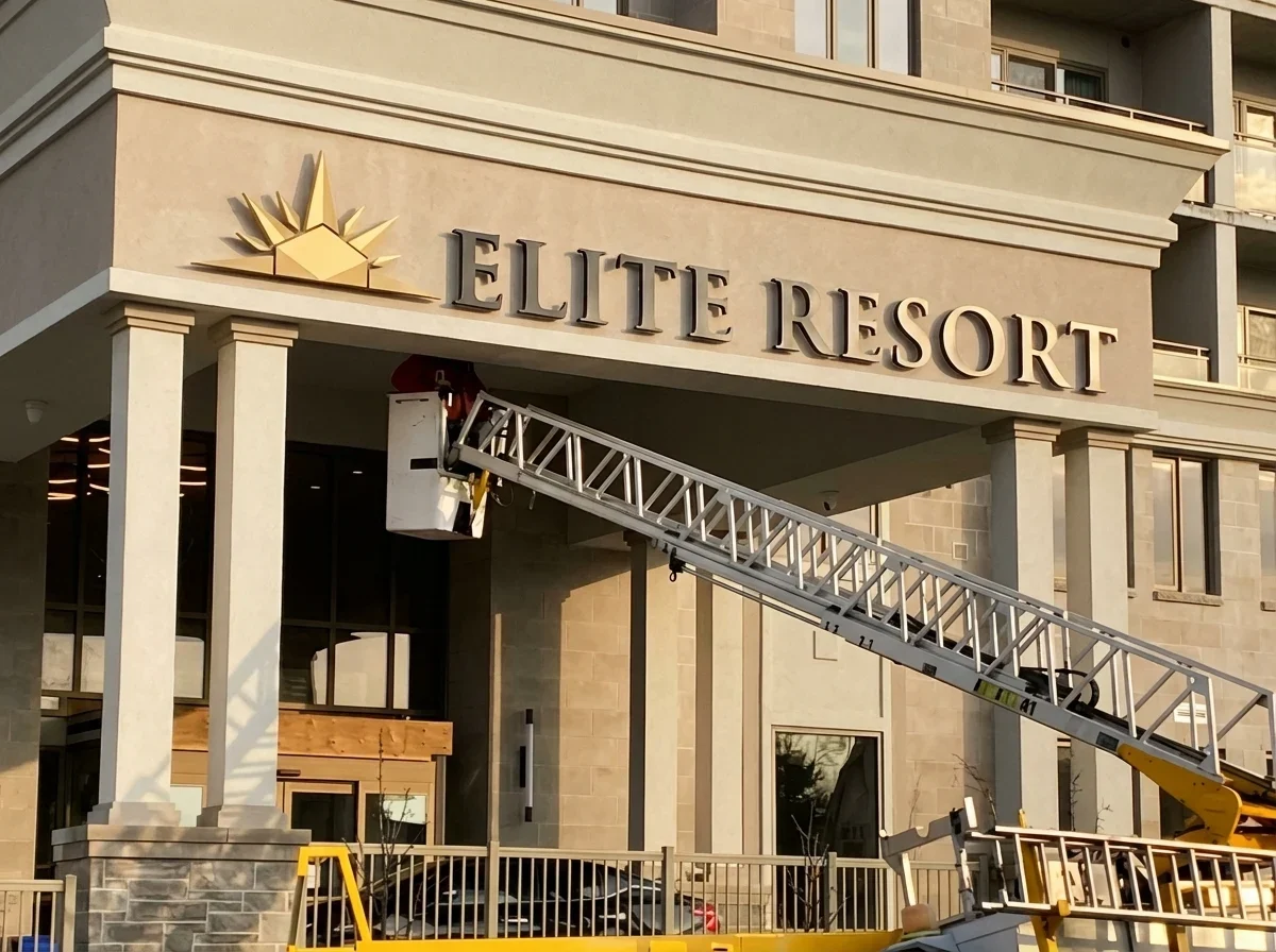 Fabricated Stainless Steel Letters 27 Hotels