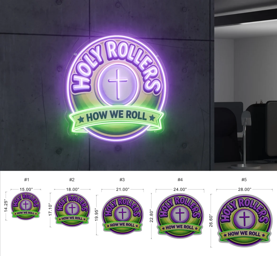 Holy Roller’s Neon & UV Signs Set