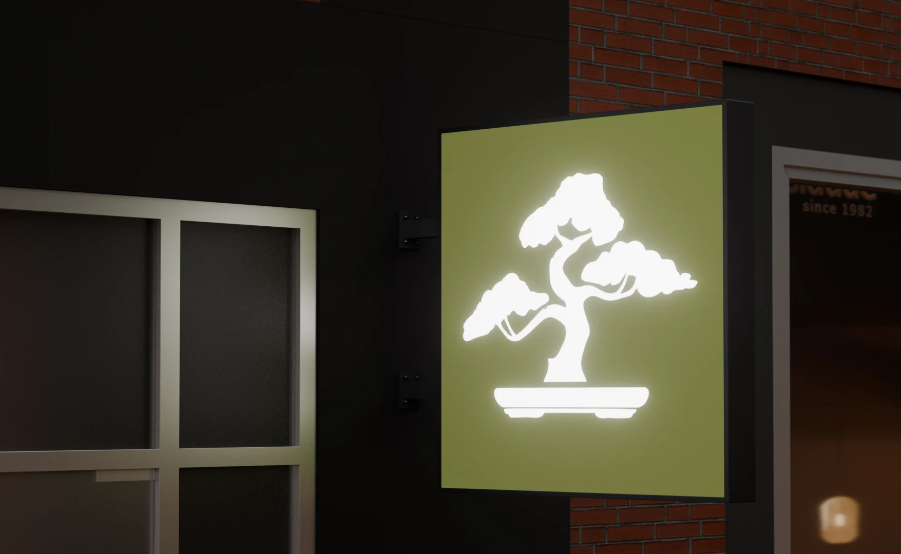 36″ x 36″ Double-Sided Lightbox Sign – Bonsai Bai Me